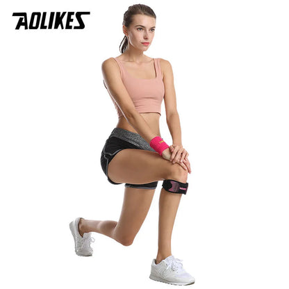 AOLIKES-Joelheira Ajustável para Alívio das Dores, Estabilizador Patela, Suporte Brace, Caminhadas, Futebol, Basquete, Corrida, Esporte, 1Pc