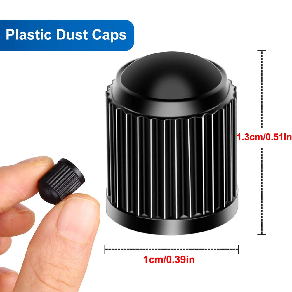 AUTCOAT-Tire Stem Valve Caps, Plastic Valve Caps, Universal Stem Covers for Cars, SUVs, Bike &amp; Bicycle, Trucks, Motorcycles 