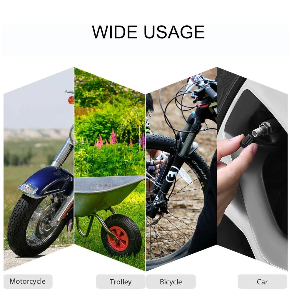 AUTCOAT-Tire Stem Valve Caps, Plastic Valve Caps, Universal Stem Covers for Cars, SUVs, Bike &amp; Bicycle, Trucks, Motorcycles 