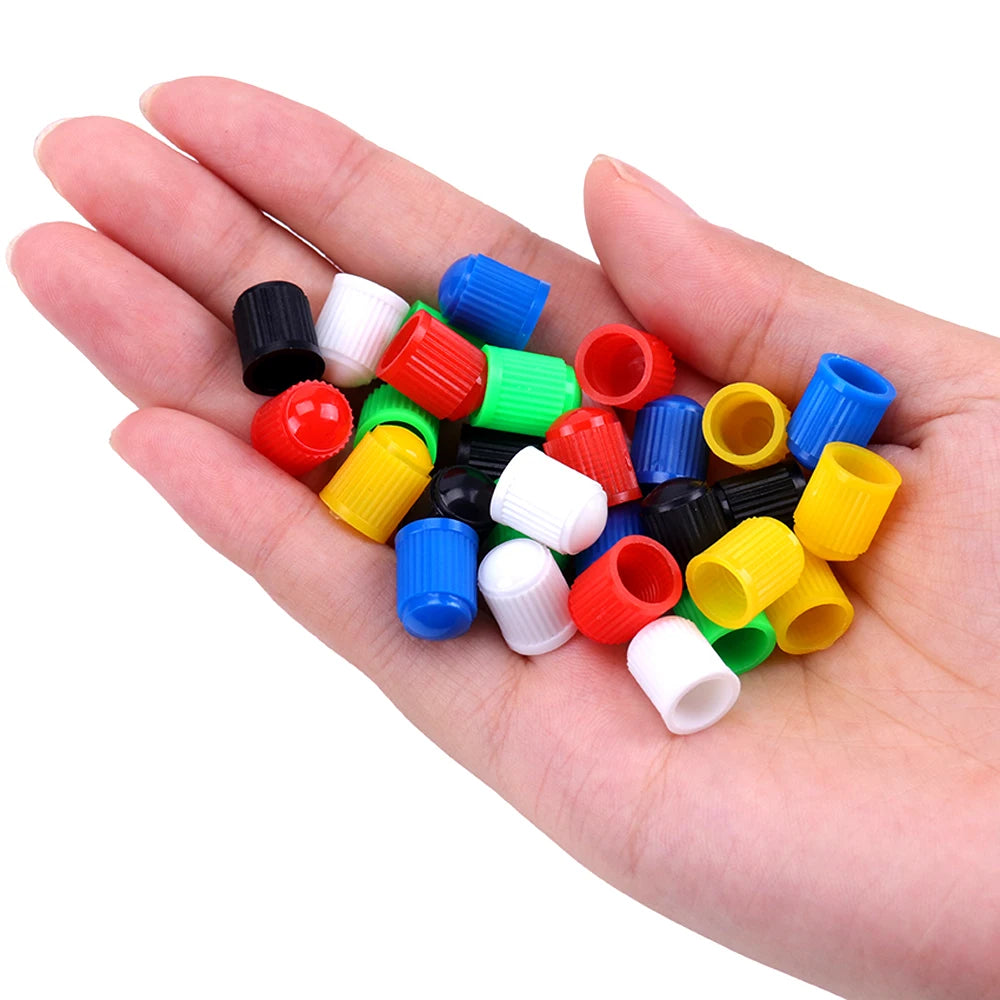AUTCOAT-Tire Stem Valve Caps, Plastic Valve Caps, Universal Stem Covers for Cars, SUVs, Bike &amp; Bicycle, Trucks, Motorcycles 