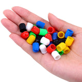AUTCOAT-Tire Stem Valve Caps, Plastic Valve Caps, Universal Stem Covers for Cars, SUVs, Bike &amp; Bicycle, Trucks, Motorcycles 