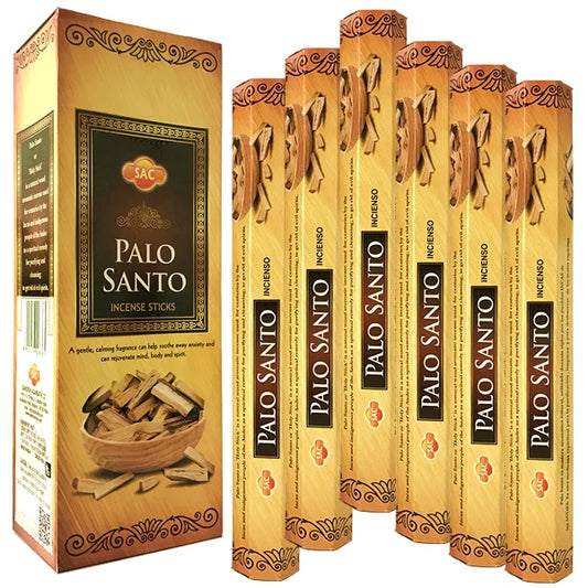 Incienso Santo SAC caja completa con 6 botes-120 varillas