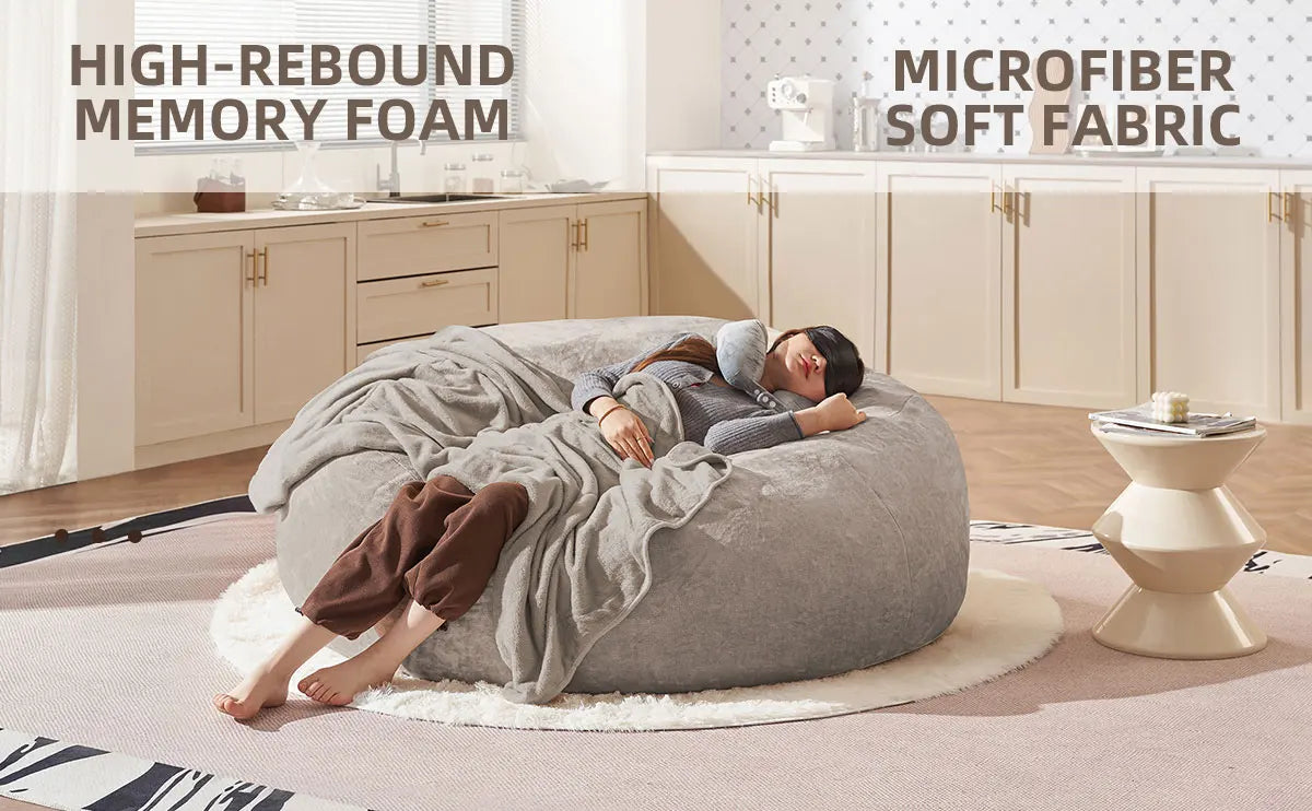 Bean Bag Chair with Filling Included Big Bean Bags Couch for Adults, Giant Beanbag Lazy Sofa for Living Room Bedroom and Dorm