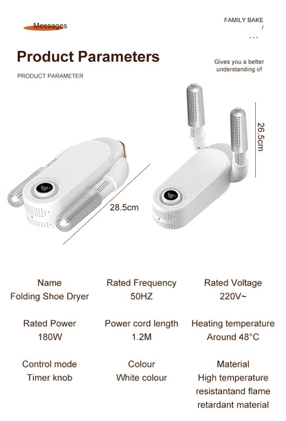 UV Shoes Dryer Foldable Shoes Dryer Household Constant Temperature Boot Dryer Sterilization and Deodorization Machine