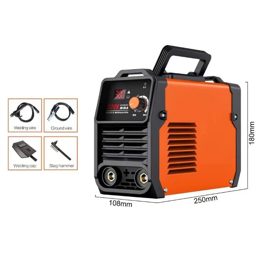 Portable Welding Machine 220V Digital Display LCD Hot Start Welding Machines 300A ARC Welder Machine with Electrode Holder Wire