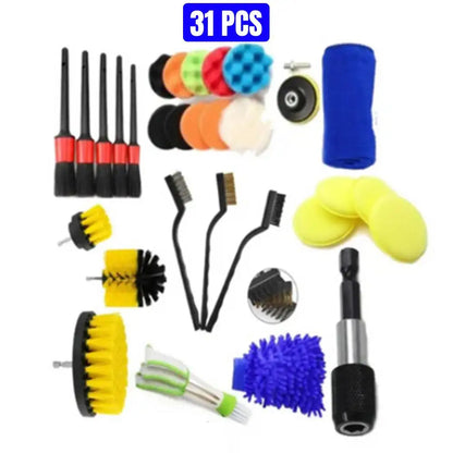 Kit de 12 o 4 cepillos para taladro eléctrico, cepillo de limpieza para alfombras, vidrios, coches, cocinas, baños, herramientas de limpieza del hogar. 