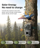 INQMEGA4G 2K 5MP PIR Motion Activated  Trigger Time Night Vision IP66 Hunting Trail Wildlife Battery Solar Camera Forest