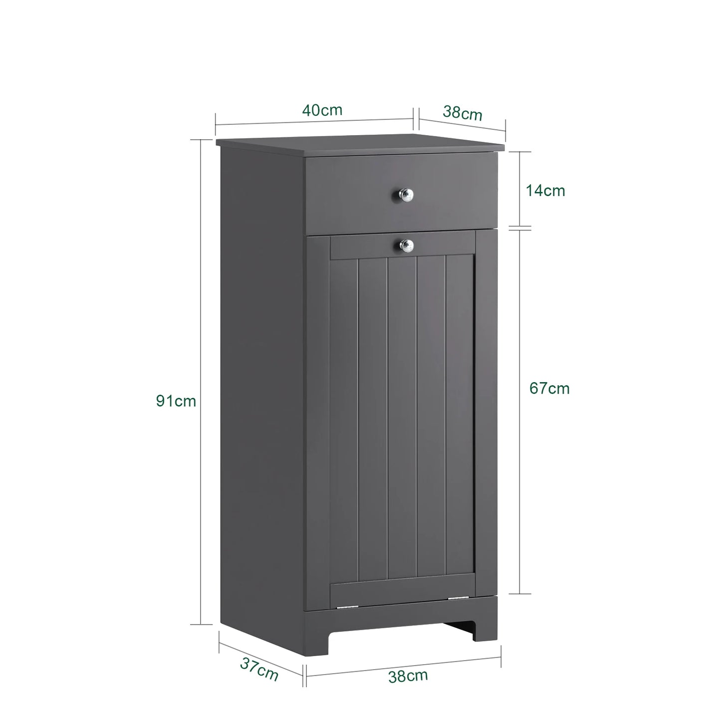 SoBuy BZR21 laundry wardrobe with fold-out laundry bag laundry chest laundry collector with drawers laundry basket bathroom wardrobe