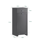 SoBuy BZR21 laundry wardrobe with fold-out laundry bag laundry chest laundry collector with drawers laundry basket bathroom wardrobe