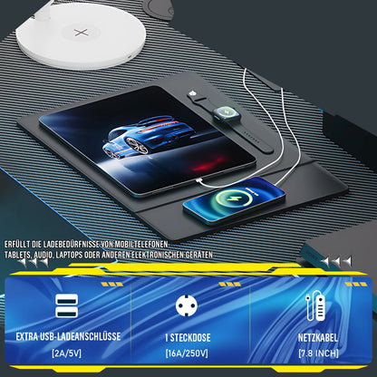 COMHOMA Desk Gaming table with Shelf, corner desk with USB charging port and socket, 120cm computer table L shape PC