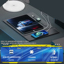 COMHOMA Desk Gaming table with Shelf, corner desk with USB charging port and socket, 120cm computer table L shape PC