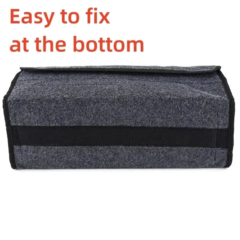 Large Anti-Slip Compartment Boot Storage Organizer Tool Car Storage Bag Car Trunk Organizer Soft Felt Storage Box Accessories