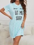 Camisón estampado de talla grande para mujer, ropa de casa, seda helada, manga corta, pijama para niñas con busto grande 