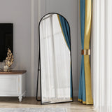 Anajqaqia 162×53cm Full Body Mirror, Curved Standing Mirror, Floor Mirror with Tempered Glass and Aluminum Alloy Frame