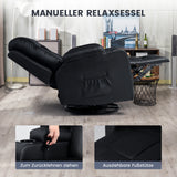COMHOMA Recliner TV Armchair with Reclining and Footrest, Thick Backrest and Armrests, 360° Swivel