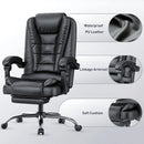 Naspaluro Executive Office Chair with Footrest High Back Desk Chair Ergonomic Recliner Computer Chair Gaming Chairs for Home