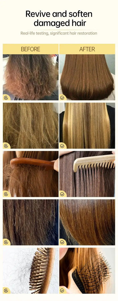 Keratin Hair Mask Magical 5 Second Repair Damage Frizzy Soft Smooth Shiny Hair Deep Moisturize Hair Treat Repair Hair Care Mask