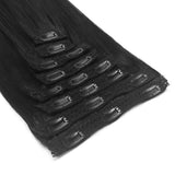 Aplique de cabelo Humano liso de tic tac Extensões Invisível