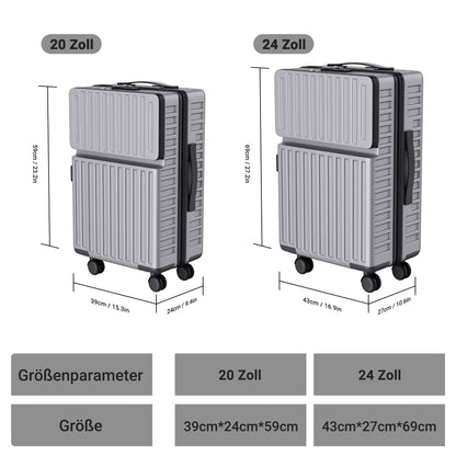 Rosahqnda 3-Piece Trolley Suitcase Set 4 Universal wheels Lock Case ABS Hard Sleeve Travel storage