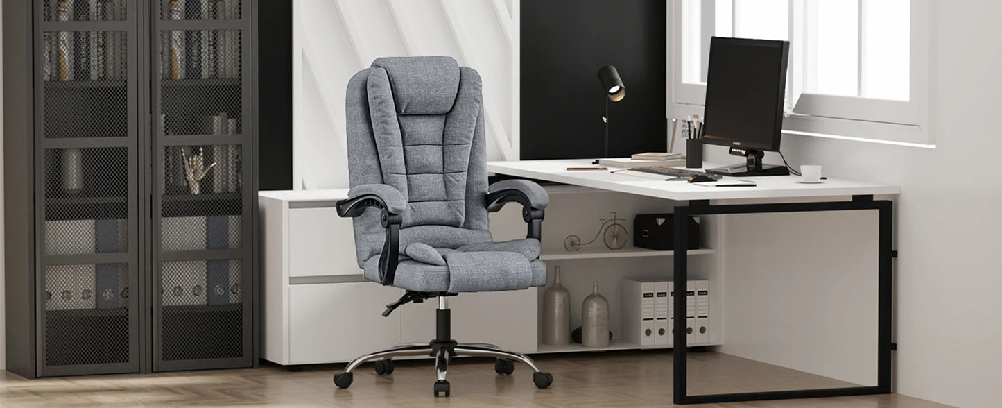 Naspaluro Ergonomic Office Chair Desk Chair with High Backrest PU Leather Swivel Chair Deck Chair Gaming Chair for Office Home