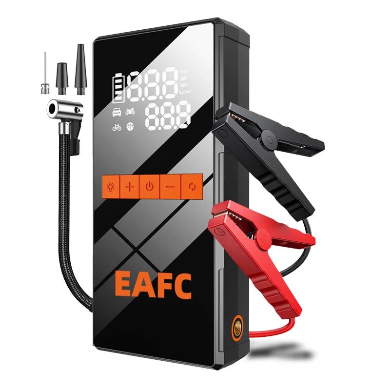 New 150PSI Air Pump Car Battery Emergency Boosters 1200A Car Jump Starter Power Bank Portable Starting Device Car Starter