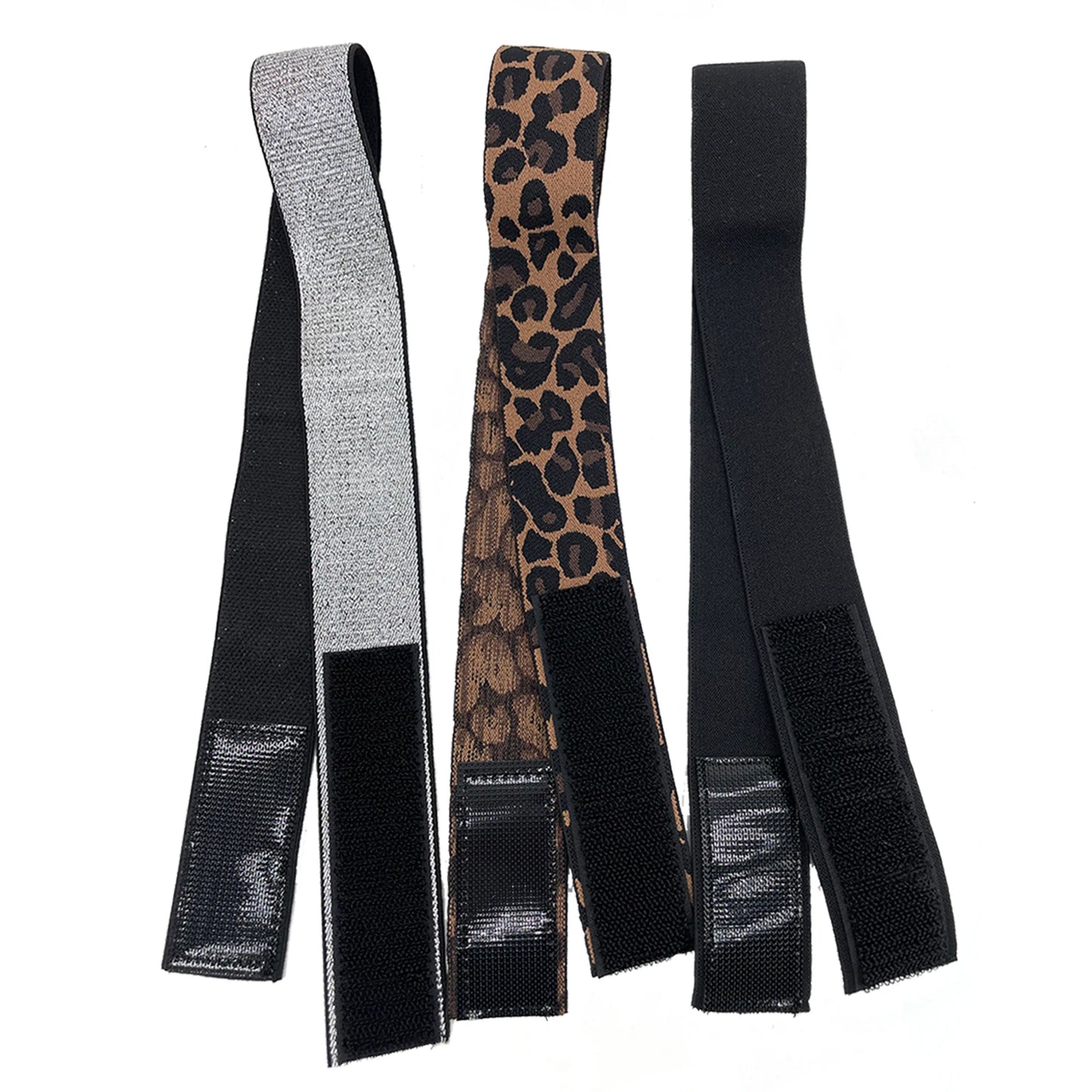 3 peças peruca elástica prateado leopardo preto laço faixa de derretimento para colocar bordas para baixo meling peruca de renda banda ajustável