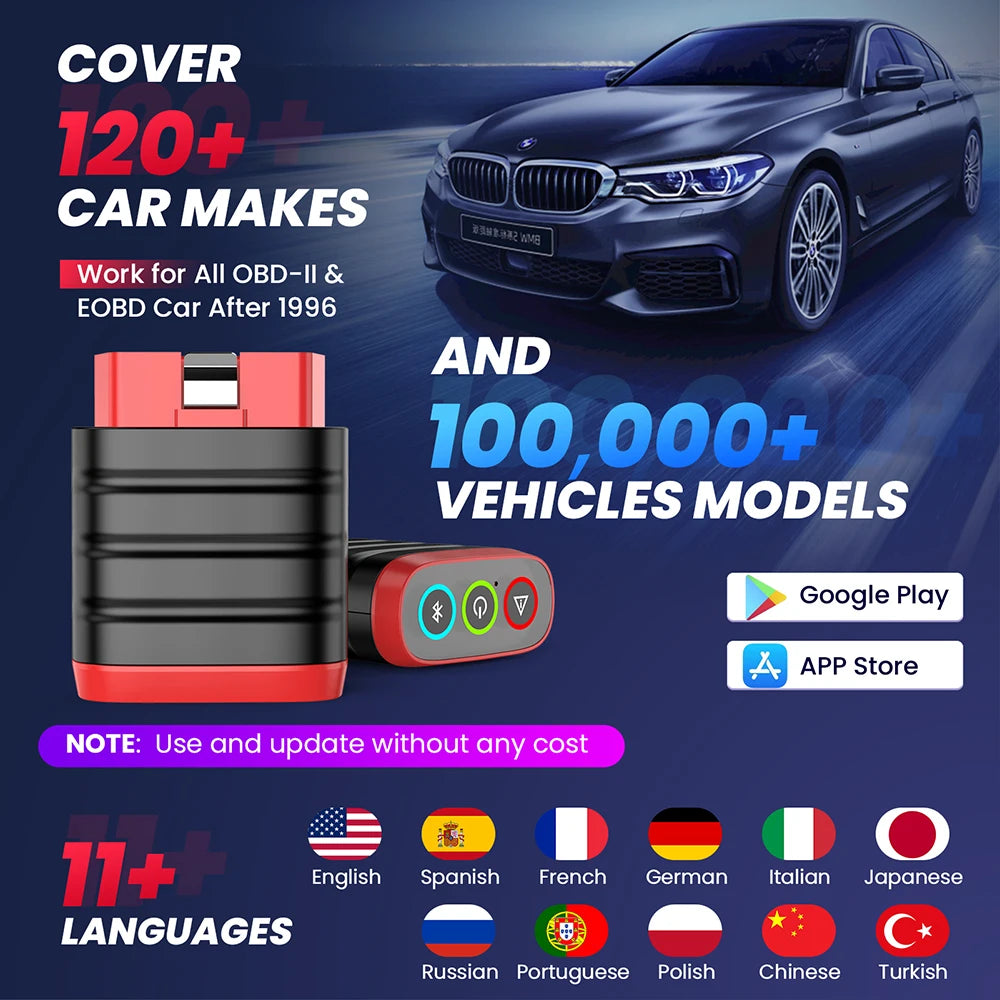 THINKCAR ThinkDiag Mini escáner OBD2 automotriz herramientas de diagnóstico de automóviles lector de códigos OBD diagnóstico de todos los sistemas actualización gratuita de por vida