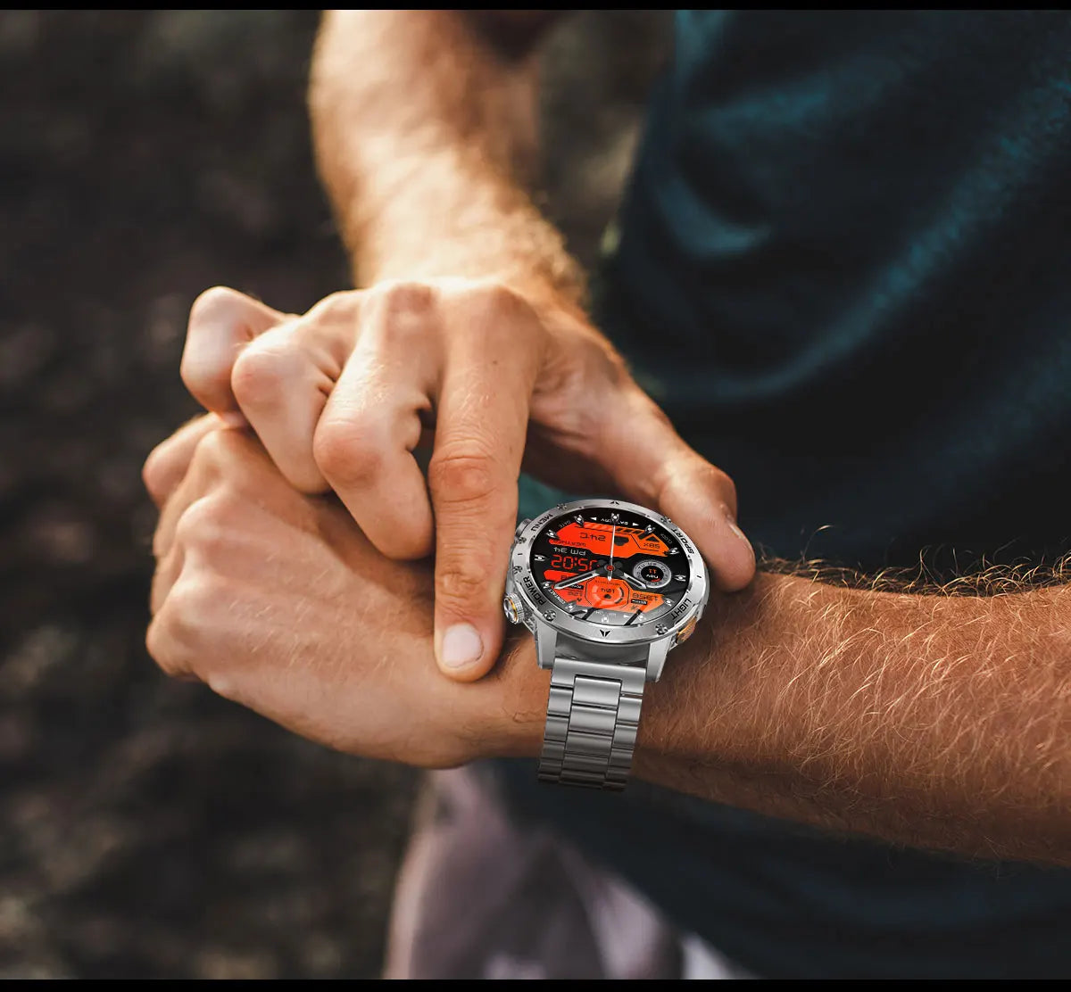 Novo Smartwatch Militar para Atividades ao Ar Livre (Modelo 2026) – Bateria de 1000 mAh de Longa Duração, Monitoramento de Fitness, À Prova d'Água, Estilo Tático e Esportivo