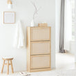 SoBuy FSR159-N 3 flap shoe cabinet narrow shoe shelf shoe rack with 6 shelf surfaces shoe chest of drawers