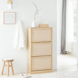 SoBuy FSR159-N 3 flap shoe cabinet narrow shoe shelf shoe rack with 6 shelf surfaces shoe chest of drawers