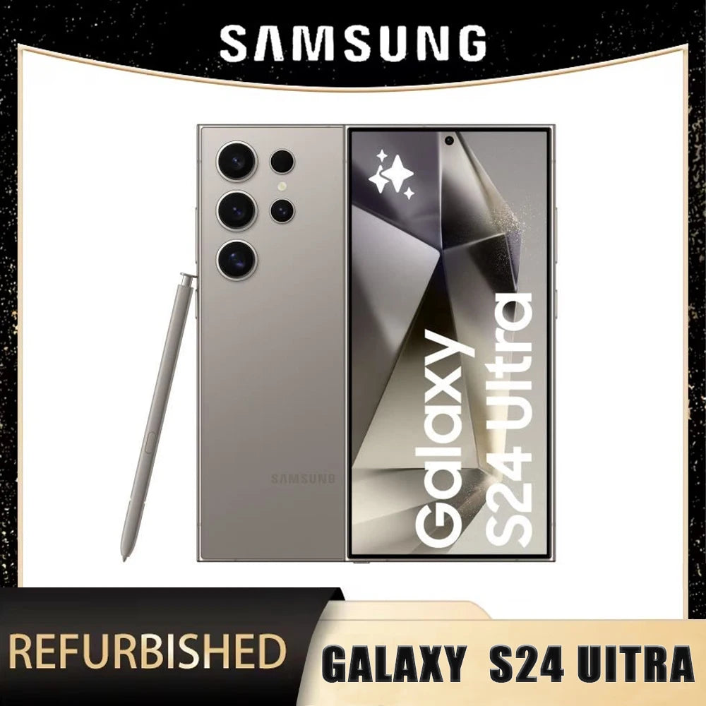 Samsung Galaxy S24 Ultra 5G Refurbished, 6.8 Inch, 12G + 256, NFC, Octa Core, Excellent Condition, Professional Certificate