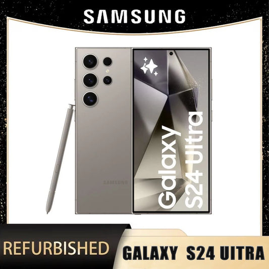 Samsung Galaxy S24 Ultra 5G Refurbished, 6.8 Inch, 12G + 256, NFC, Octa Core, Excellent Condition, Professional Certificate
