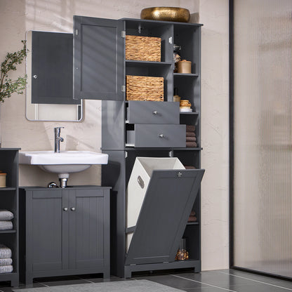SoBuy BZR104 high wardrobe with fold-out bathroom wardrobe narrow laundry wardrobe bathroom shelf bathroom wardrobe