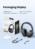 Fone de Ouvido Sem Fio HAYLOU S40 ANC com Cancelamento de Ruído de 50dB, Áudio Espacial 3D Hi-Res, LDAC, Bluetooth 6.0 e Design Over-Ear