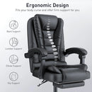 Naspaluro Executive Office Chair with Footrest High Back Desk Chair Ergonomic Recliner Computer Chair Gaming Chairs for Home