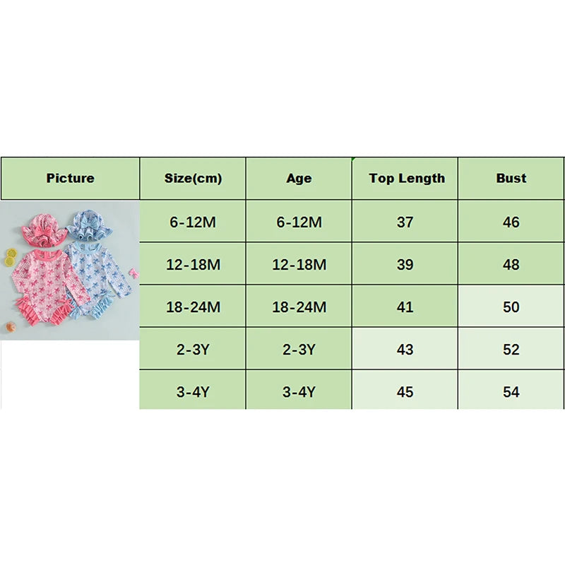 Kids Baby Girl Summer Swimwear Floral Print Backless Ruffles Long Sleeve Bodysuit Bathing Suit Girls Beachwear 0-4 Years