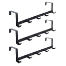 Ganchos para puerta de dormitorio, 5 ganchos, organizador de baño para el hogar, perchero para ropa, abrigos, sombreros, toallas, accesorios de baño y cocina.
