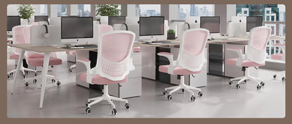 Naspaluro Ergonomic Office Chair Desk Chair with 90 ° Folding Armrest's Breathable Mesh Padding for Bedroom Home Office Study