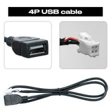 Universal Power Cable For ISO Toyota Nissan Suzuki Car Radio 4-Pin 6-Pin USB Cable External Microphone GPS Antenna