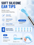 Smart Visual Ear Wax Remover with 1080P HD Camera, USB C Rechargeable Ear Cleaner, Waterproof Ear Scope Otoscope, Safe Ear Wax R