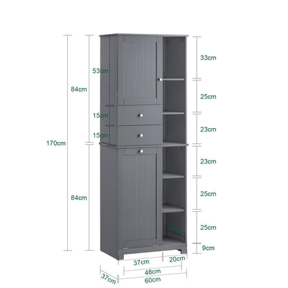 SoBuy BZR104 high wardrobe with fold-out bathroom wardrobe narrow laundry wardrobe bathroom shelf bathroom wardrobe