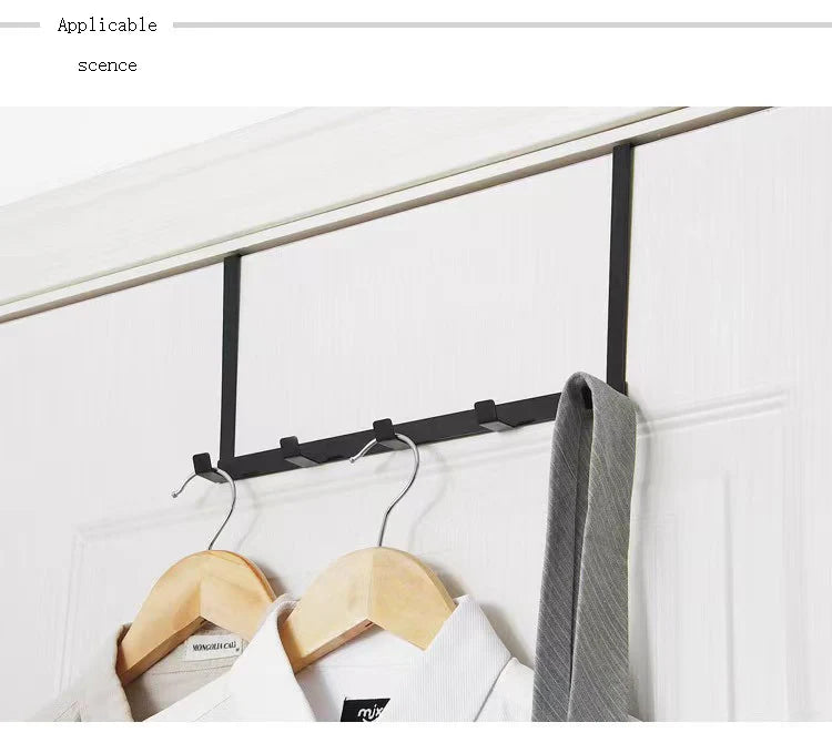 Ganchos para puerta de dormitorio, 5 ganchos, organizador de baño para el hogar, perchero para ropa, abrigos, sombreros, toallas, accesorios de baño y cocina.
