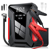 Bomba de aire de arranque para coche de 28000 mAh, compresor de aire 4 en 1 multifunción, banco de energía, arrancador de batería de coche, inflador de neumáticos automático