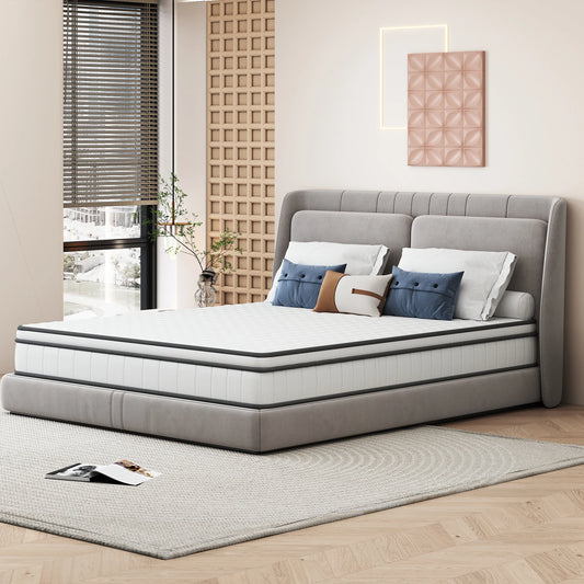 Rosahqnda 7-zone spring mattress 25 cm high pocket spring mattress medium firm orthopedic barrel pocket spring mattress