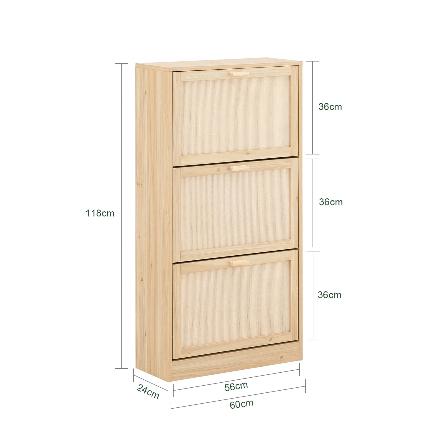 SoBuy FSR159-N 3 flap shoe cabinet narrow shoe shelf shoe rack with 6 shelf surfaces shoe chest of drawers