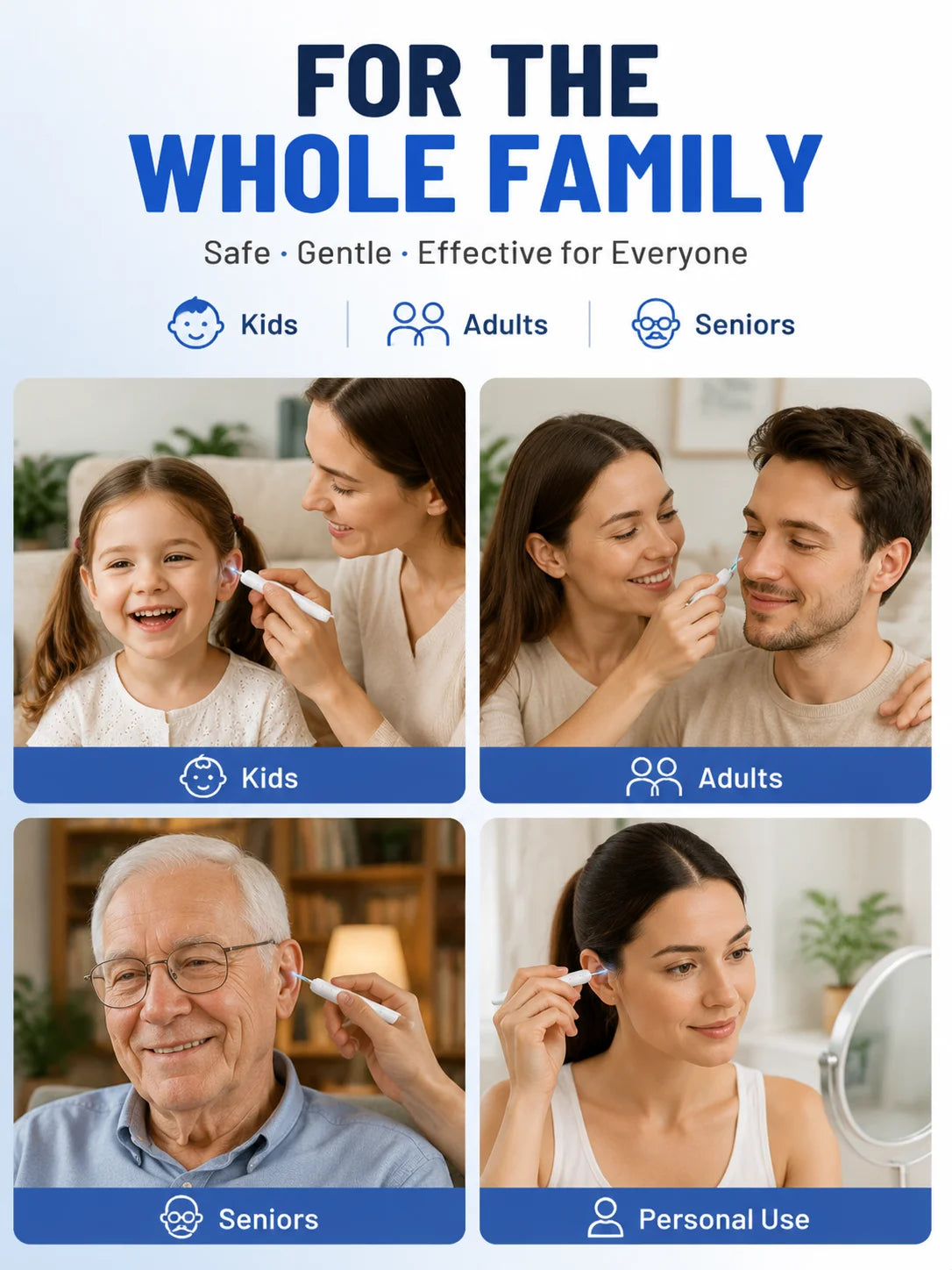 Smart Visual Ear Wax Remover with 1080P HD Camera, USB C Rechargeable Ear Cleaner, Waterproof Ear Scope Otoscope, Safe Ear Wax R