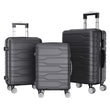 Rosahqnda 3-Piece Trolley Suitcase Set 4 Universal wheels Lock Case ABS Hard Sleeve Travel storage