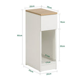 SoBuy FBT111x2 Bedside Table 2 set with drawer for box spring bed sofa table 2 pieces side table table narrow bedside cabinet