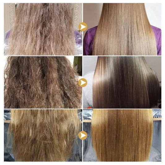 Mascarilla capilar de queratina mágica de 5 segundos para reparar daños, encrespamiento, cabello suave, liso y brillante, hidratación profunda, tratamiento capilar, mascarilla reparadora para el cuidado del cabello.
