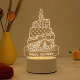 Acrylic Bedroom Bedside LED Table Lamp, Creative Night Light, Holiday Event Gift System, Gifts, 1Pc 